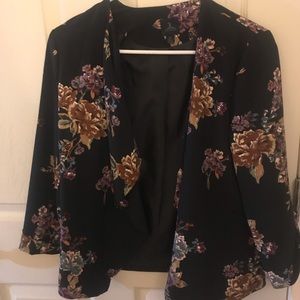 Floral jackets, no zipper
